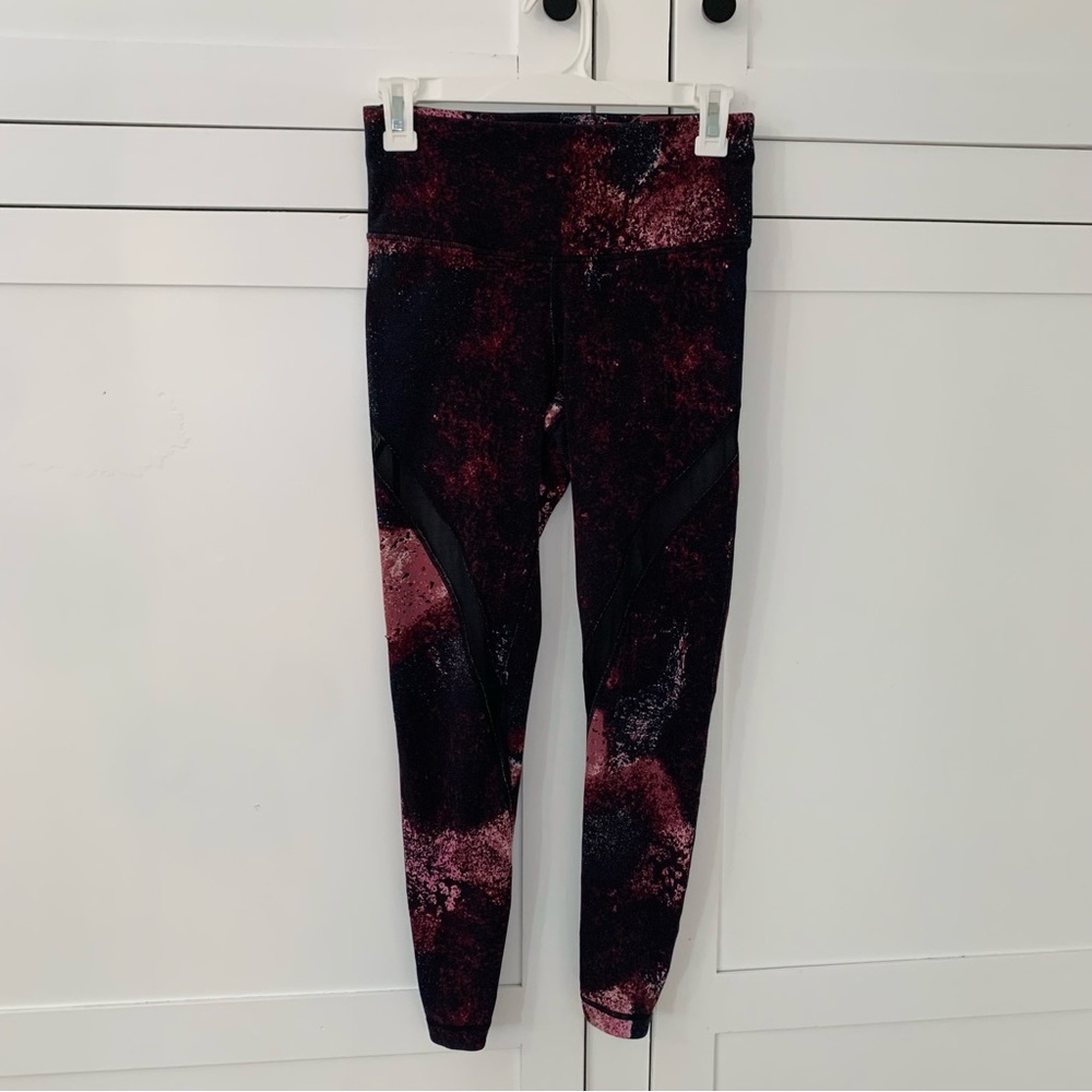 New Balance Navajo Rose Heather Evolve Mesh Leggings Size Small